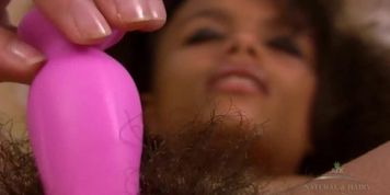 Exotic Amateur Aileena strips down and uses a pink toy on her pussy