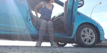 Having A Piss On The Side Of The Road