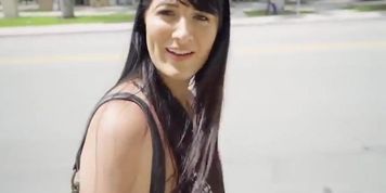 Dude bangs hot girl in some car park outdoors