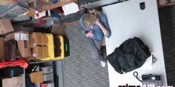 Slim teen girl rammed for shoplifting by the horny security guy