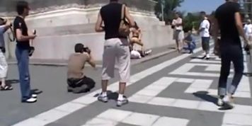 Euro Slut Sucks And Fucks Outdoors In Paris