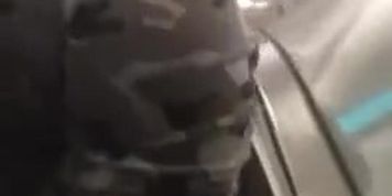 DUMB CANDID BLONDE SLUT WITH BIG ASS MISSES TRAIN (Vanessa Chase)
