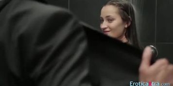 Busty bitch becomes her hairy freak fucked
