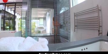 Bella Rose Masturbates In The Shower &Amp; Sucks &Amp; Fucks A Big Dick