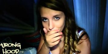 Sexy cutie girl sucks and fucks BBC for directions