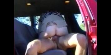 Dogging granny fucked in the car while hubby recording