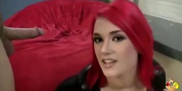 Redhead with a huge rack gets a huge load