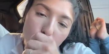 18+ latina sloppy blowjob makes me cum 3 times Feet POV