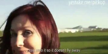 Rollerskating girl shows boobs for cash and takes dick in mouth