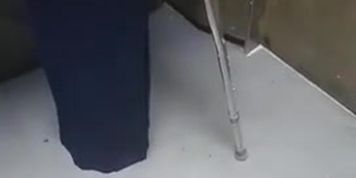 One crutch amputee sighting