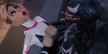 Venom fucks Spidergirl in the pussy till creampie