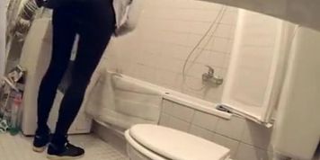 Girls Pissing Filmed on Hidden Camera in Bathroom