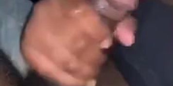 ebony thot gives sloppy head on big cock part 2