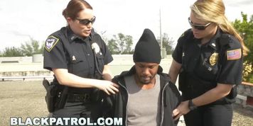 BLACK PATROL - Officers Maggie Green, Nina Lopez and Joslyn Put Black Suspect In His Place