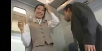 sexy train waitress fucked with passenger