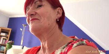 Linda Storm - Your Horny 64 Year Old Step-Aunt Mrs. Linda Catches You Jacking Off to a Dirty Mag
