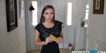 PROPERTY SEX - Client fucks hot petite realtor in homemade sex video