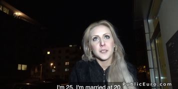 Amateur blonde banged in basement