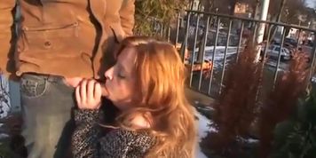 Milf's outdoor public sex in winter PART 1 - More On HDMilfCam.com