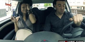Squirting In The Car On The Way To Work