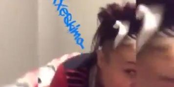 On the phone with her babydaddy