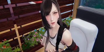 AI Syoujyo FF7 Tifa Pussy Licking Orgasm. Close up view, POV.