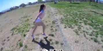 Flexible Brunette Kylie Quinn Fucked after Football in the Park