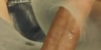 Guy Masterbating for the first time with a condom balloon till cumshot 