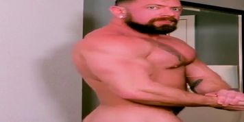 Viking ( hairy muscle daddy ) jerking off