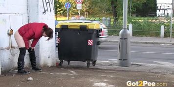 Teen Brunette Loves Public Pissing