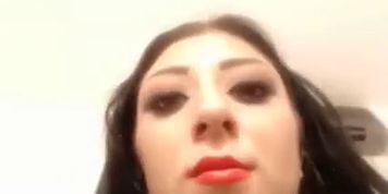 oily girl with big tits dancing