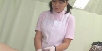 Japanese nurse help handjob