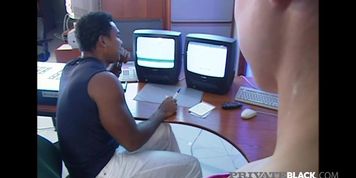Privateblack - Vintage Office Slut Gets Dpd By Black Dick & Hung White Guy!
