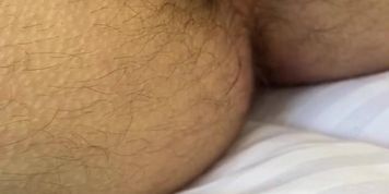Amazing pink hairy guy asshole pulsating