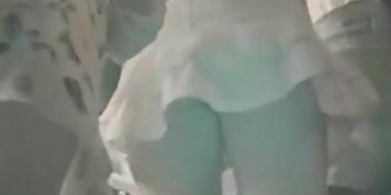 Real voyeur upskirt with tight teen sluts