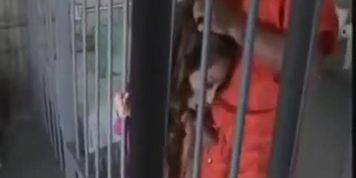 Jenna Haze Takes 2 Dicks in Jail.
