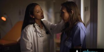 GIRLSWAY - Doctor Vicki Chase KNOWS How To Keep Nurse Sinn Sage's Mouth Busy From Telling Secrets (Lizzy Merova, Veronika Fasterova)
