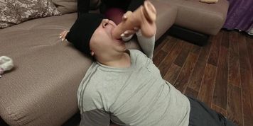 Slave blowjob phalos suck big cock