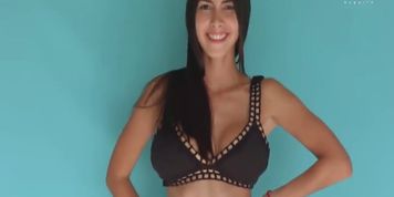 ARIE DUGARTE BIKINI TRY ON HAUL COMPILATION WITH MOANING