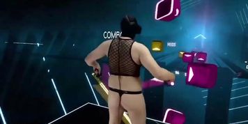 Beat Saber Mixed VR 01 part 2 of 4 playing, gaming in underwear and swimsuit