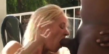 Big black cock penetrates a dick hungry MILF in various positions