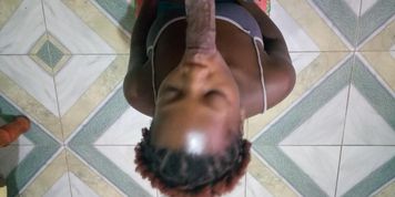 She Stuffing Cock Down Her Mouth Again 