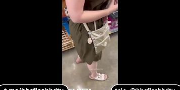 Pretended That She Got Something On Her Ass While Flashing My Cock In Public, Check Tele To Watch The Full Video