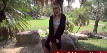 Public Flashing / Masturbation / Handjob / Blowjob & Swallow Cum/ in Central Park
