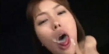 Japanese cum swallowing and bukkake