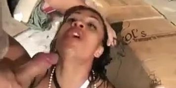 Cute black slut fucked very rough (very cute)