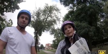hunt4k. busty hottie is sick of sister's boyfriend and wants cash