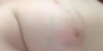 Pale Chubby Moaning Girl Masturbates In Bed