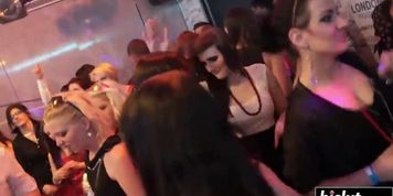 Sexy sluts at a party get fucked