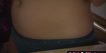 Big boobed hairy girls have lesbian sex while making pasta in the kitchen